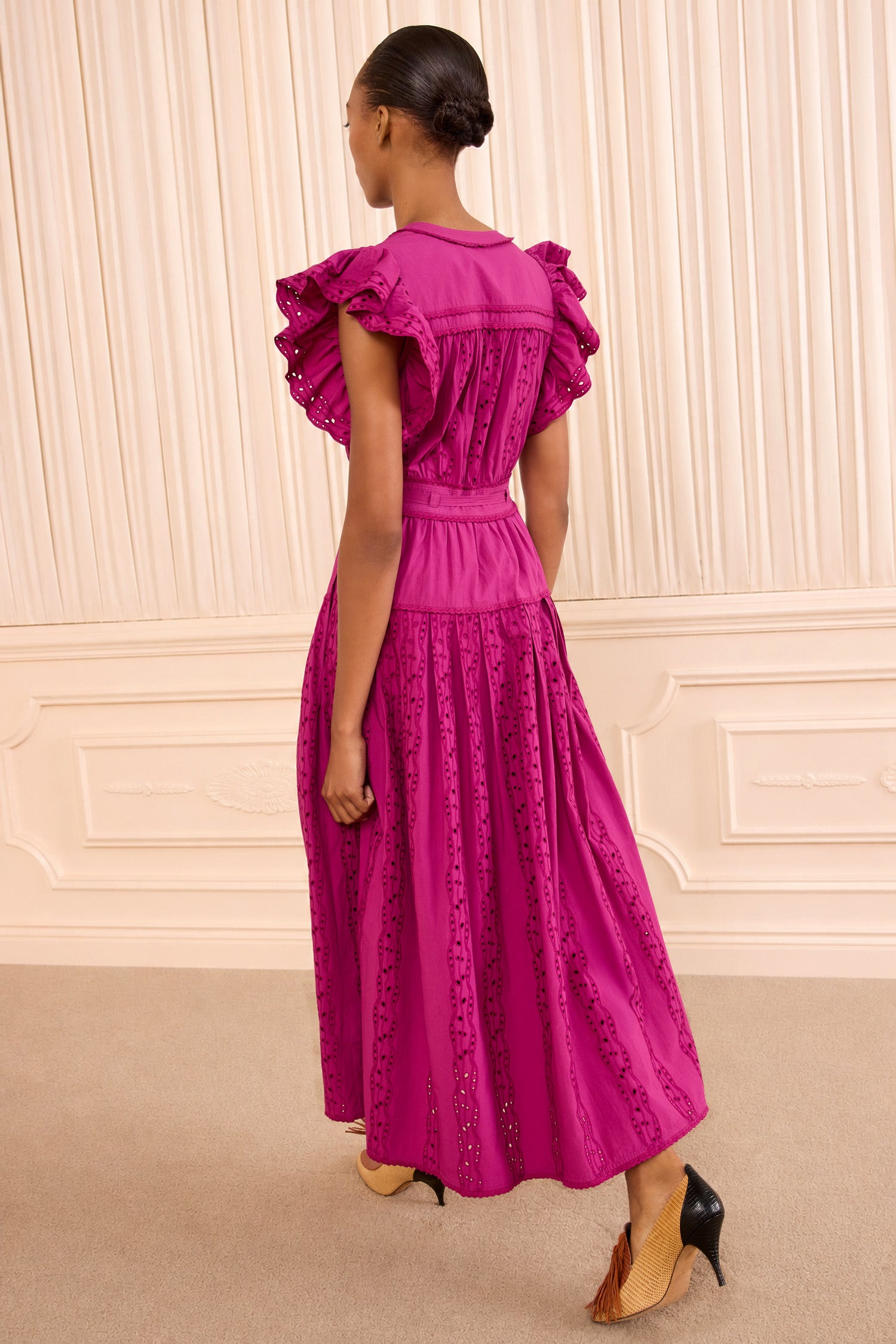 Ulla Johnson Dani robe midi coton Orchid