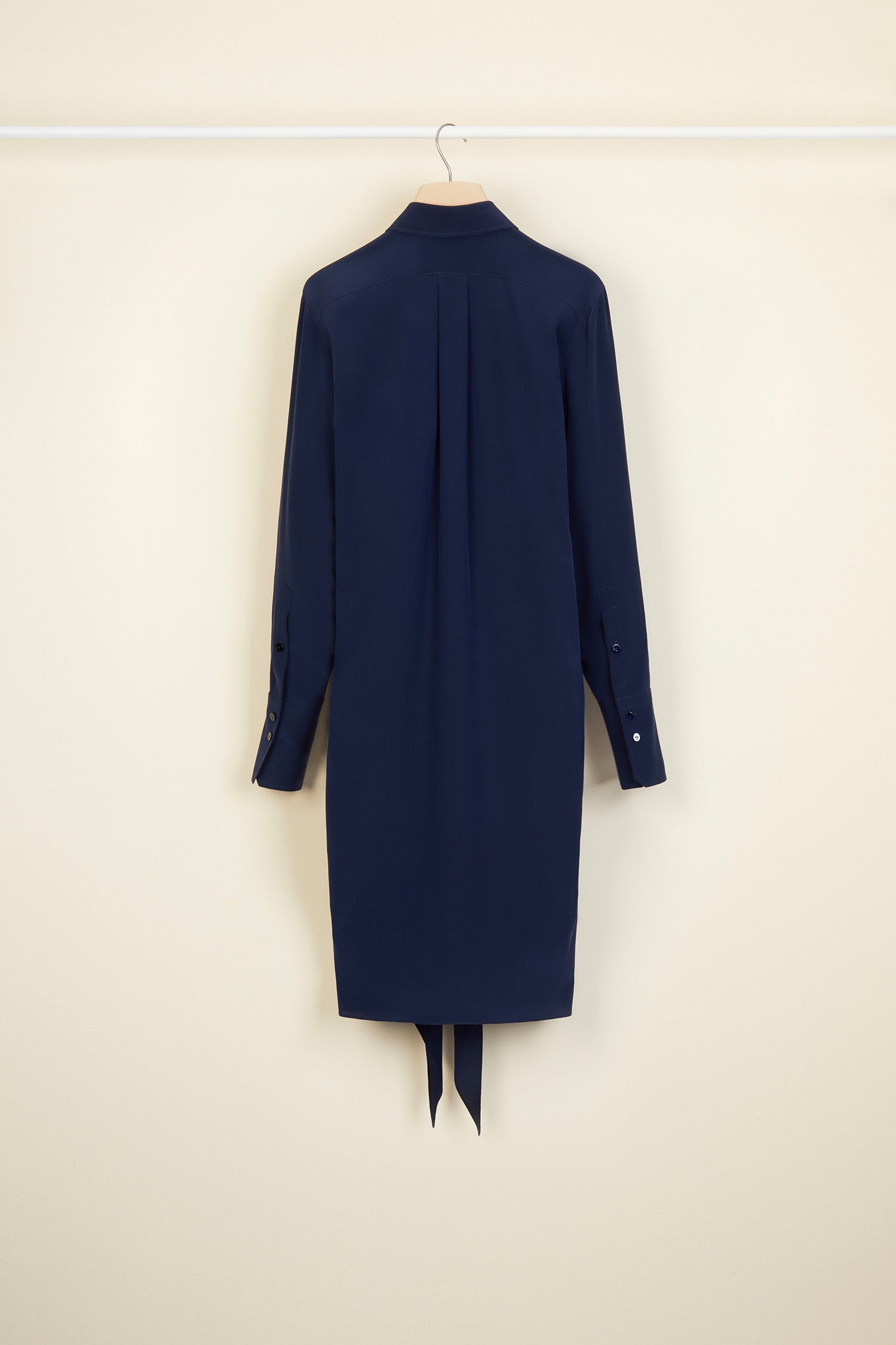 Patou DR004 robe chemise soie Navy mini 34-44