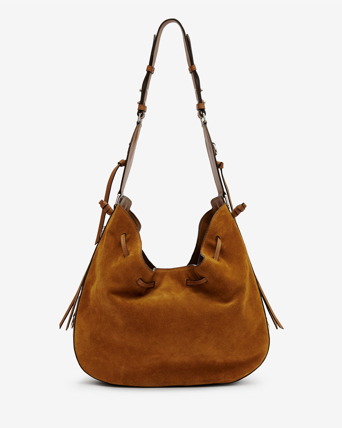 Isabel Marant Bolton Hobo sac cuir velours cognac