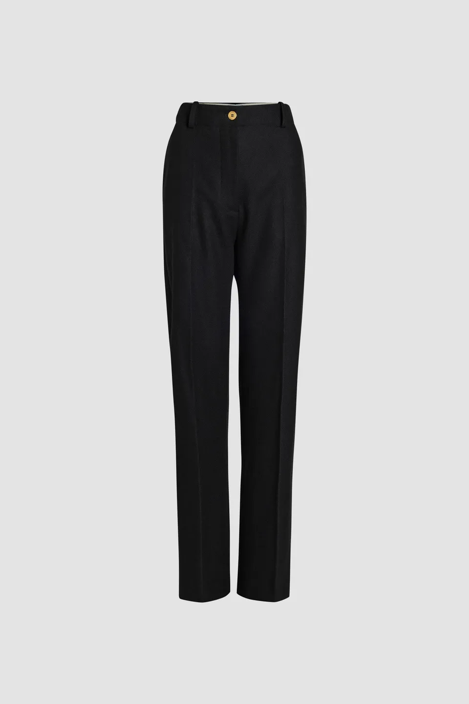 Patou H24TR0020003999B pantalon noir laine cachemire droit