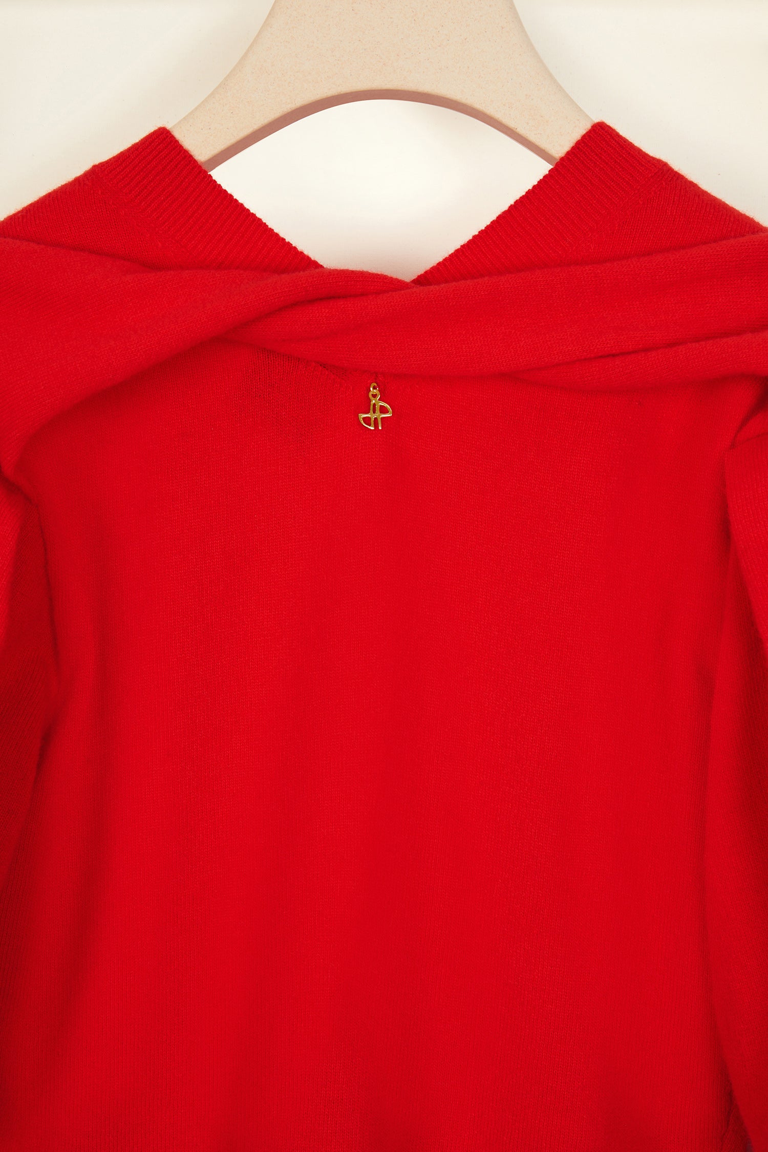 Patou Knitwear KN0168016302R pull col twist laine poppy