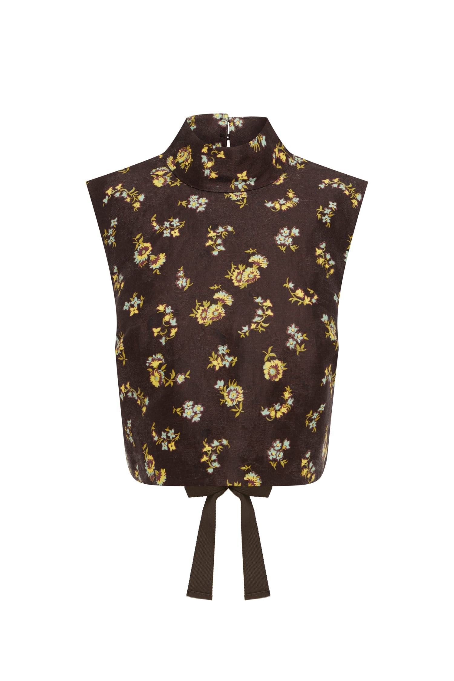 Alemaïs Lilah Top crop top jacquard fleuri