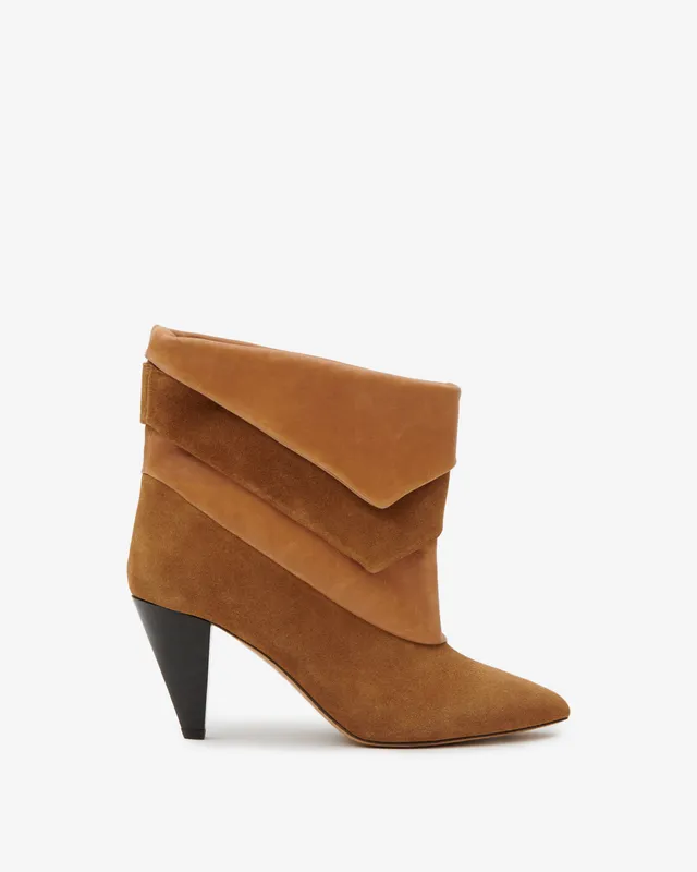 Isabel Marant Lyone bottines cuir cognac 9 cm