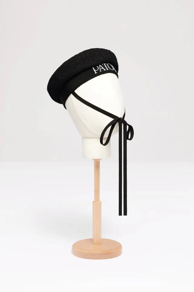 Patou Accessories P23AC0020134999B chapeau noir tweed