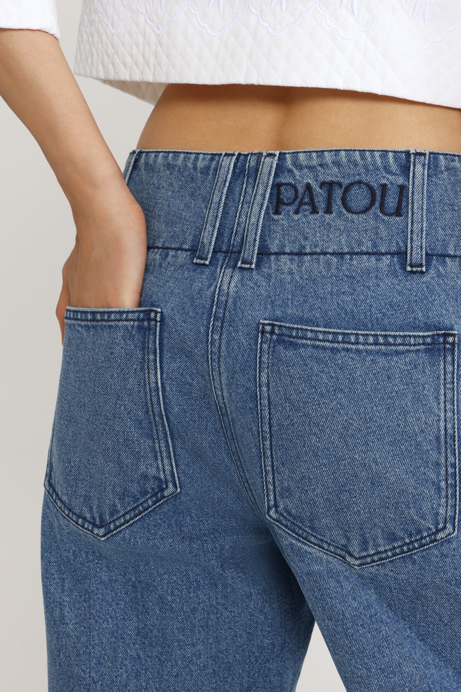 Patou TR044 pantalon jean denim bleu heritage femme