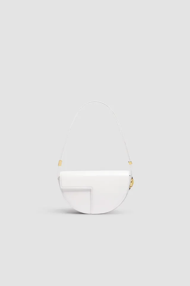 Patou BA022 Le Patou sac cuir blanc TU demi-lune