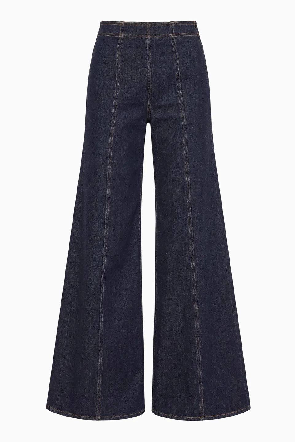 Ulla Johnson Bianca Wide Leg Seamed jean Tigris coton