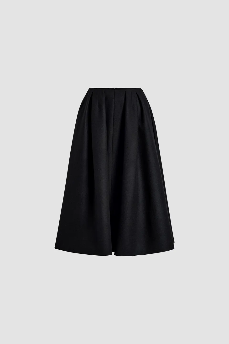Patou SK067 jupe midi laine cachemire noire 38