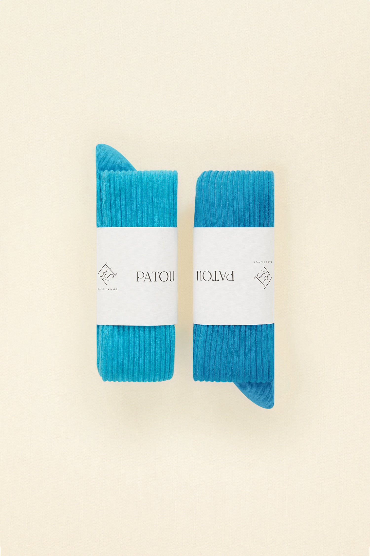 Patou Accessories A21AC0220100622B chaussettes coton bio bleu lot 2