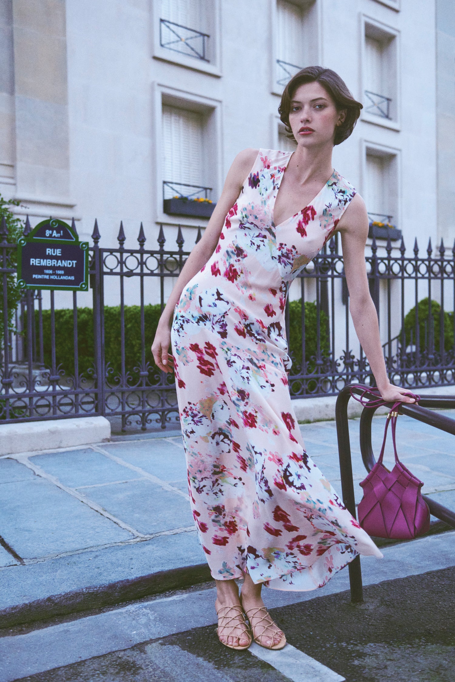 Ulla Johnson Elowen Robe Soie Summer Garden Biais