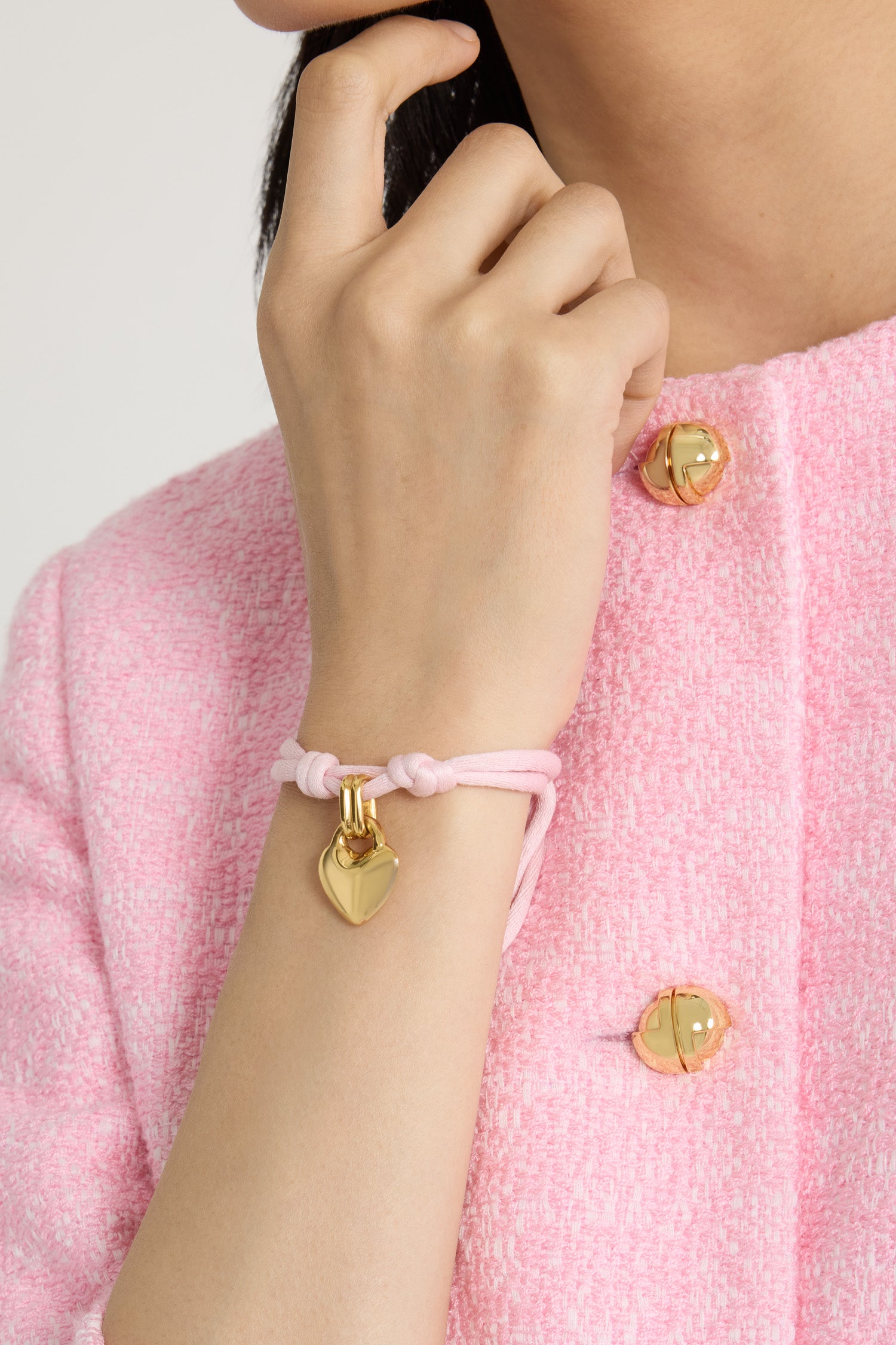 Patou Jewellery Bracelet Cœur JW153 Coton Rose TU