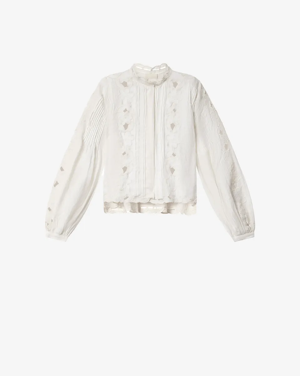Isabel Marant Rubra HT0964FA blouse blanche broderie anglaise