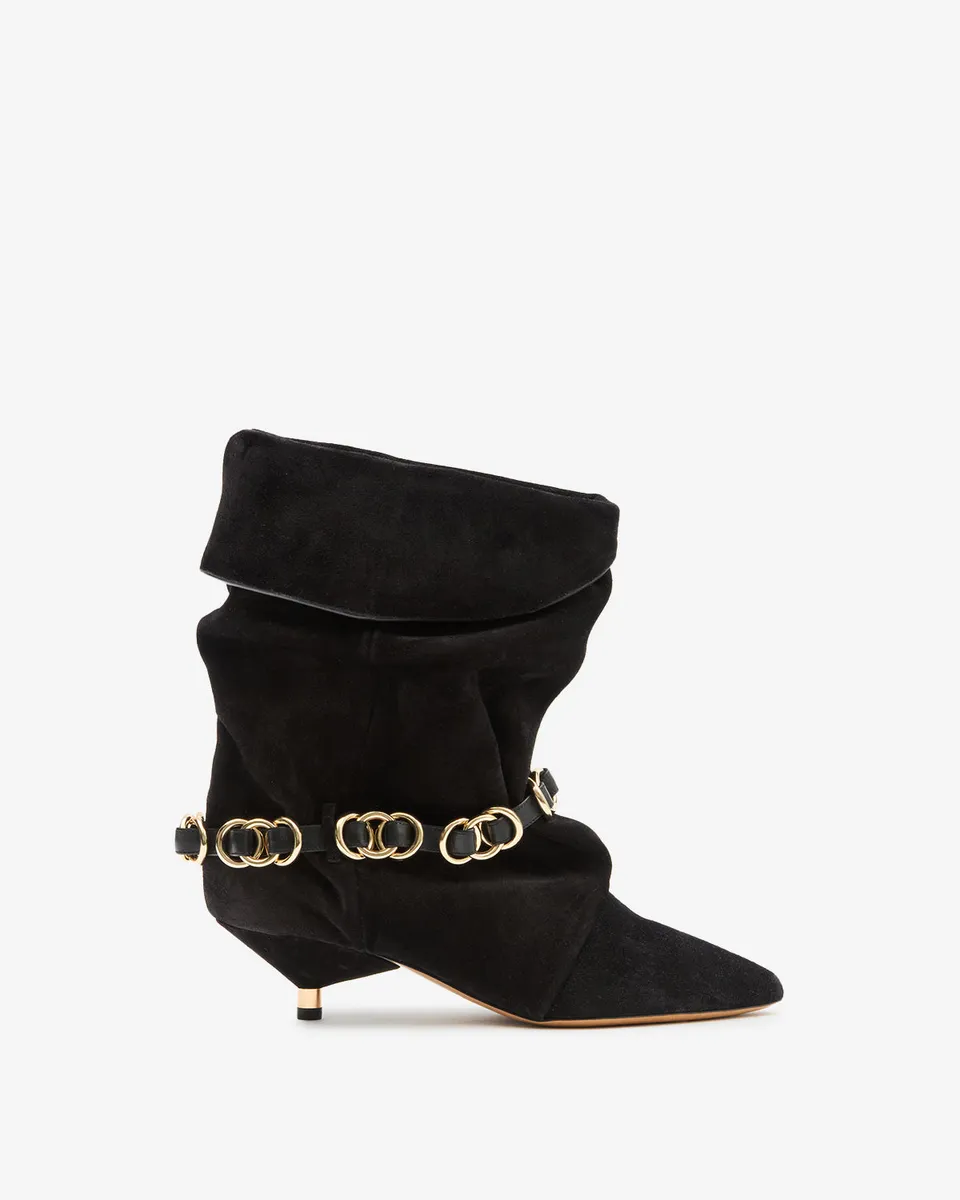 Isabel Marant Edrik BO0285FA bottines noir cuir talon 4,5 cm
