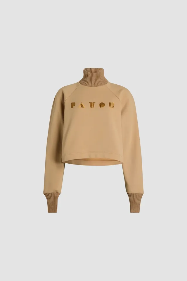 Patou H24JE1269995109B sweat coton col Biscuit