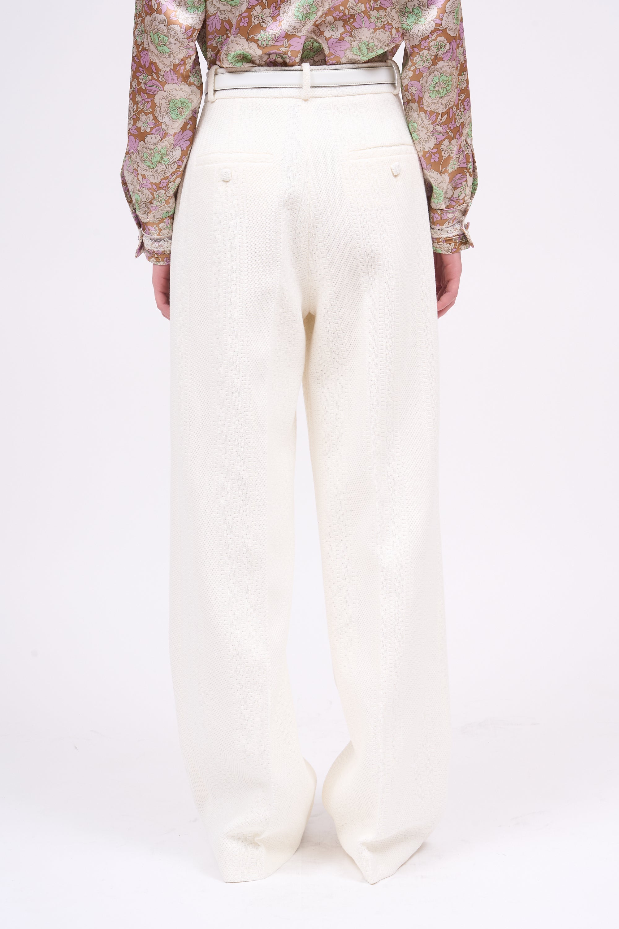 Paul & Joe Tailoring Pantalon Rossini blanc coupe droite coton