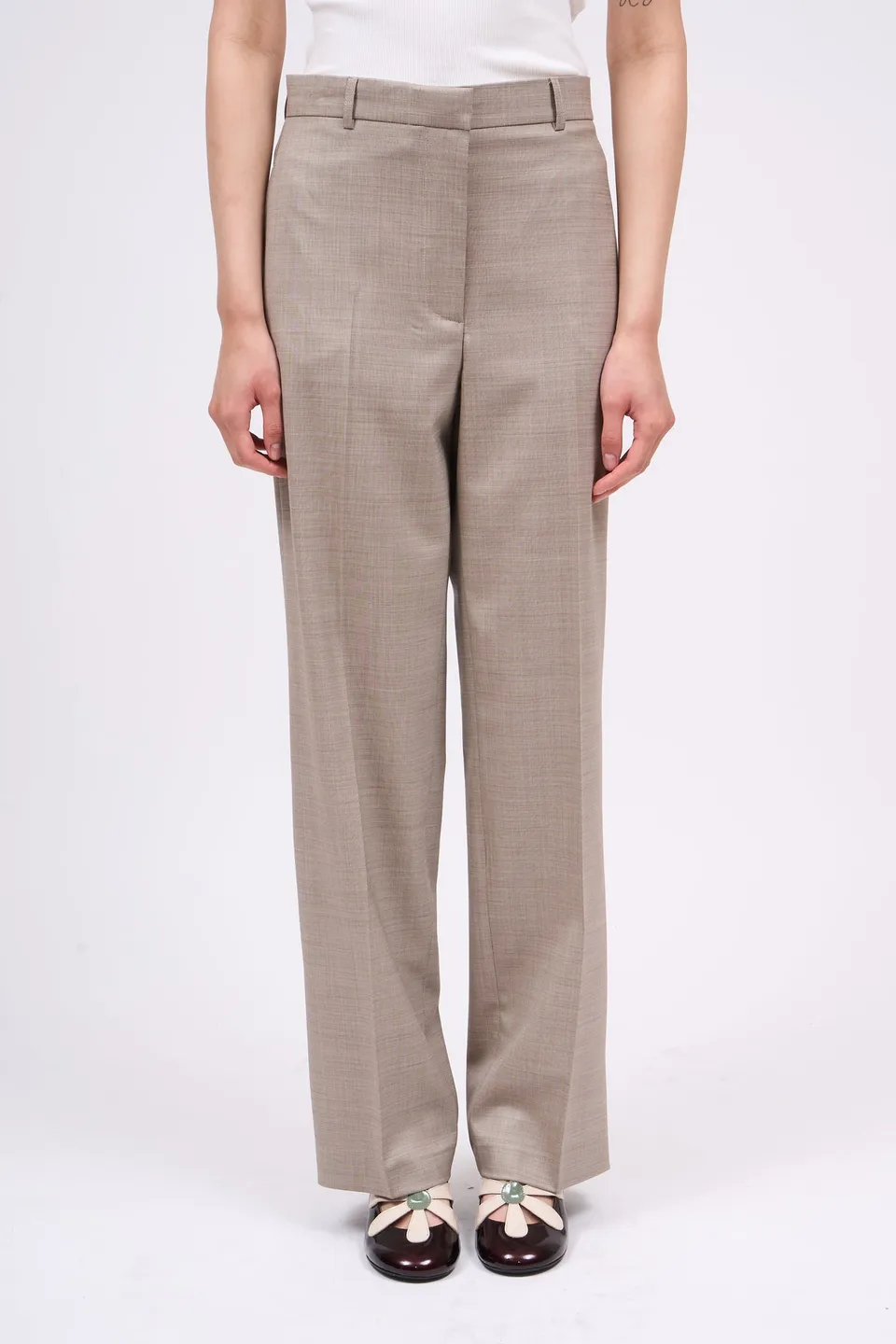 Paul & Joe Timeo pantalon droit laine vierge fil à fil
