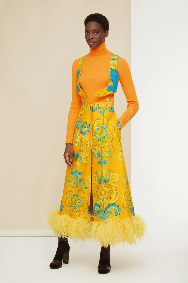 Patou KN058 Pull maille côtelée Orange XS-XL