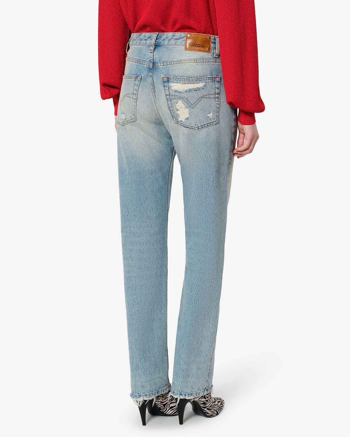 Isabel Marant Dayali Reg Jean Bleu Vintage Boyfriend