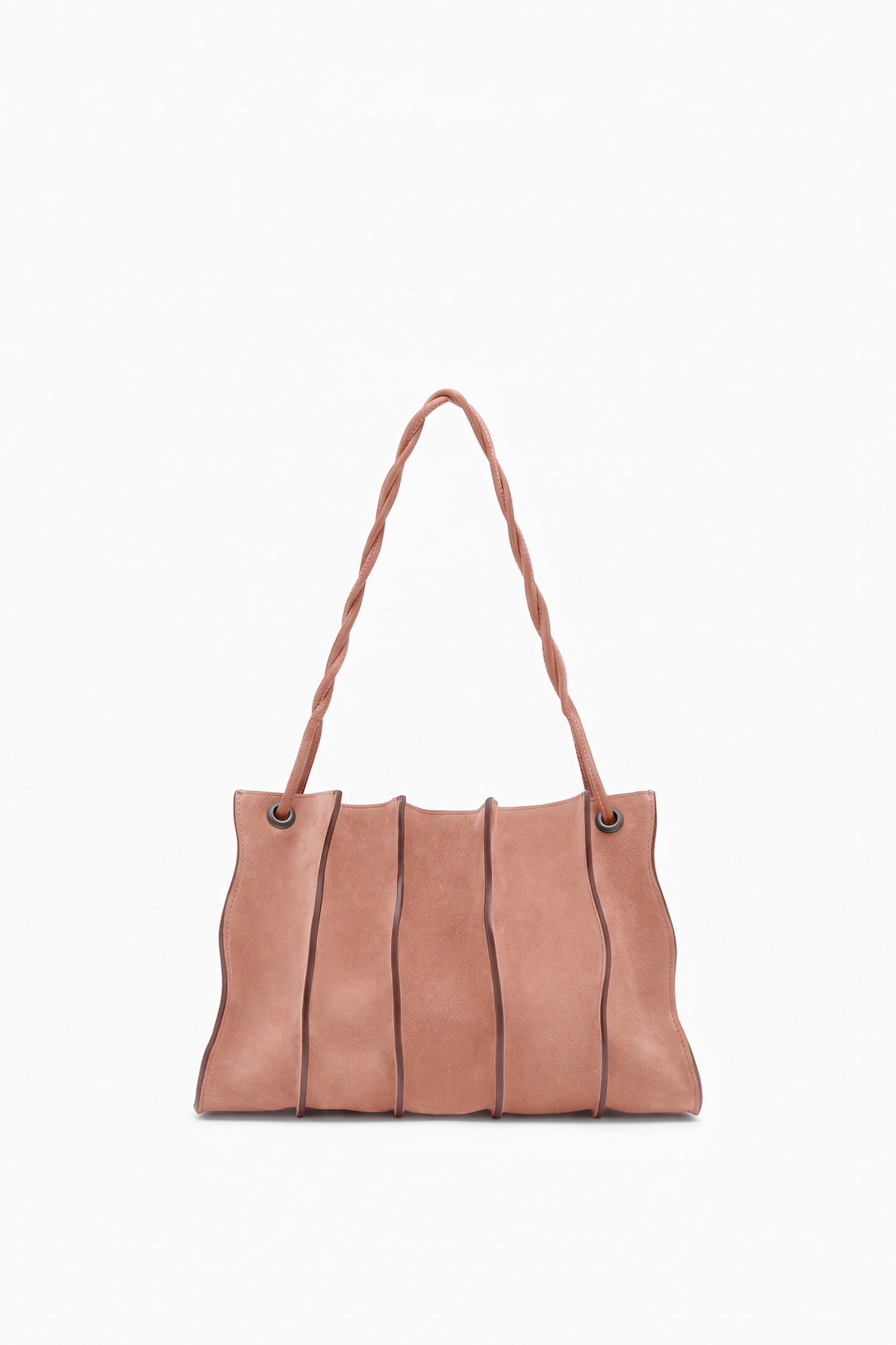 Ulla Johnson Adria sac épaule Petal daim rose convertible