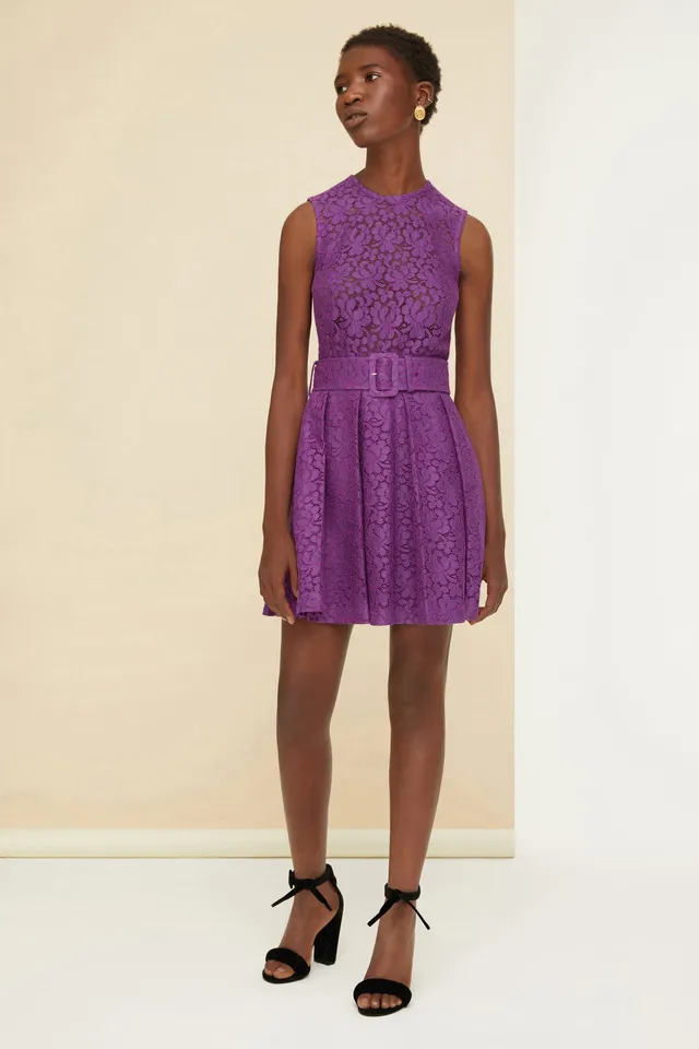 Patou DR089 robe dentelle éco anemone mini