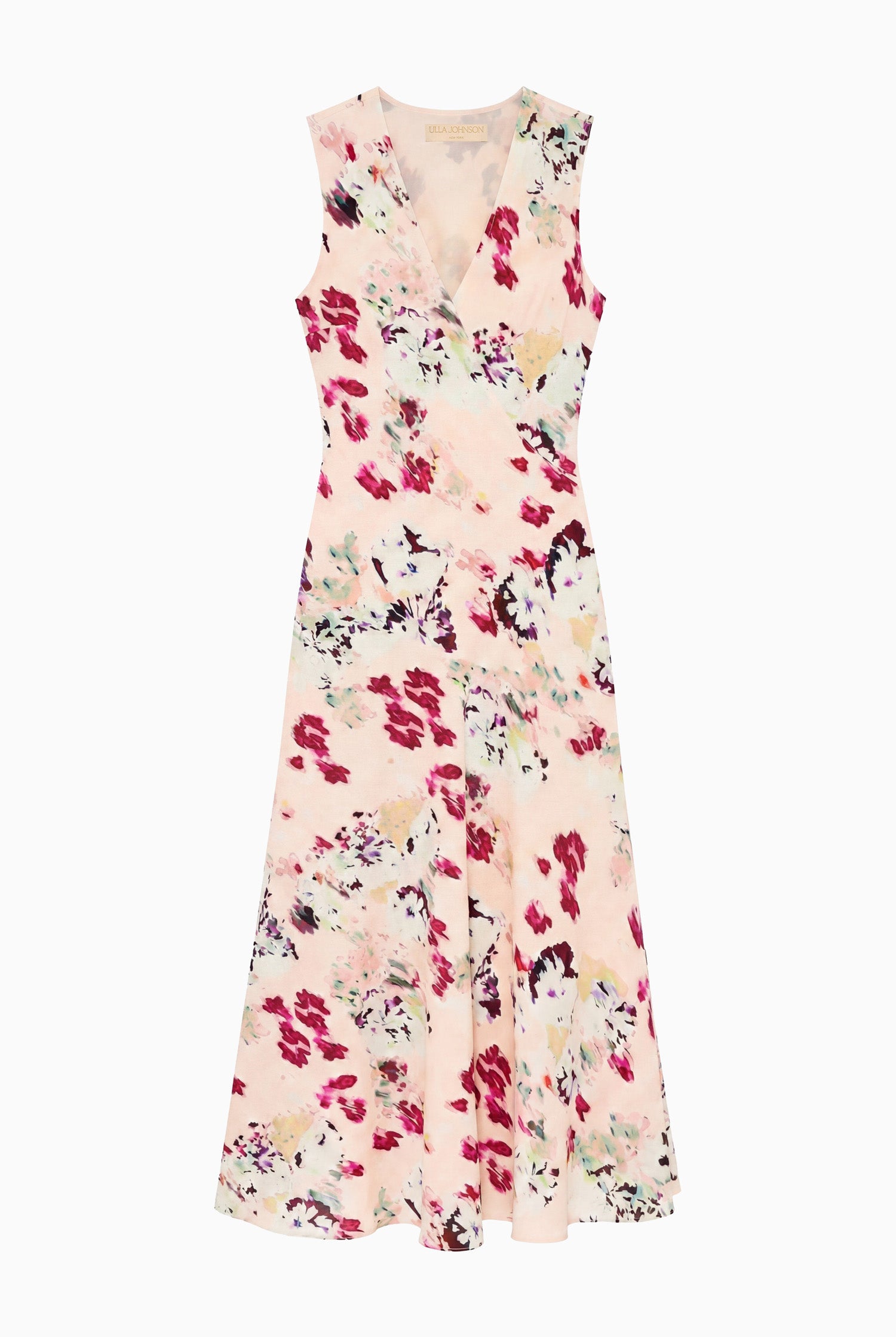 Ulla Johnson Elowen Robe Soie Summer Garden Biais