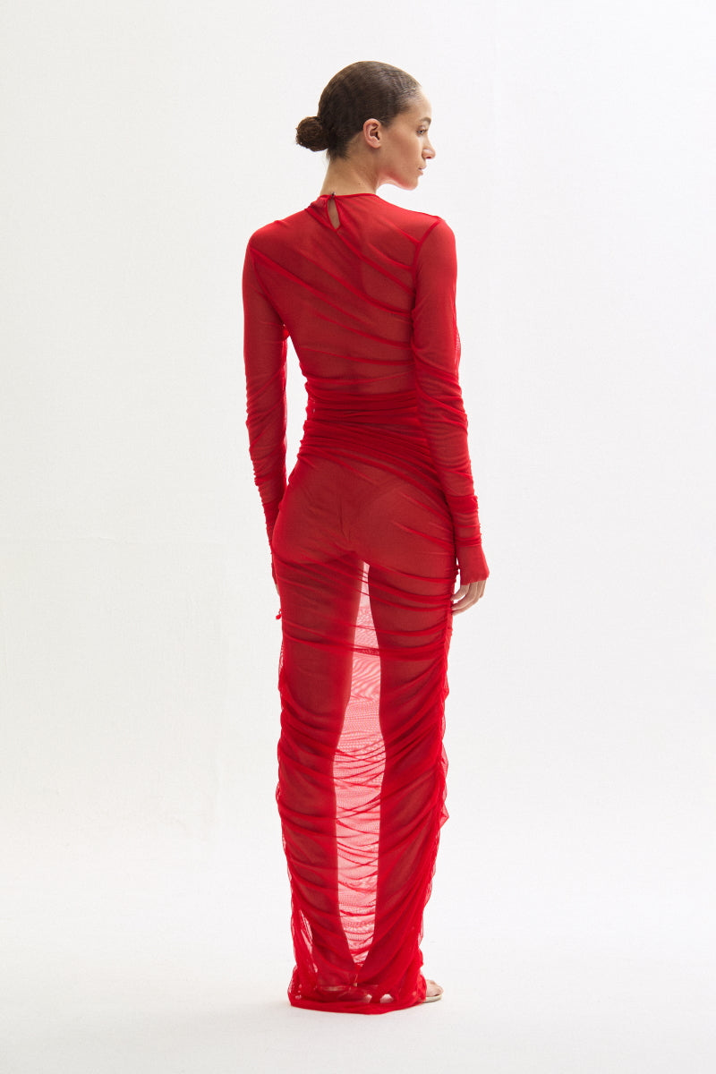 ATU Body Couture Kintsugi Dress robe tulle rouge swarovski