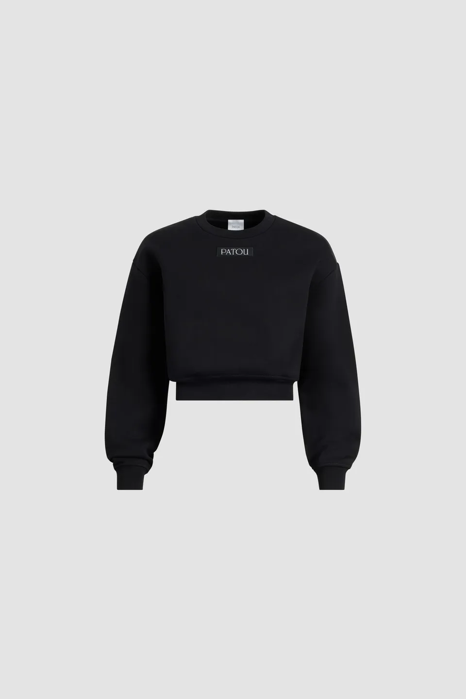 Patou JE200 sweat coton bio noir coupe cropped