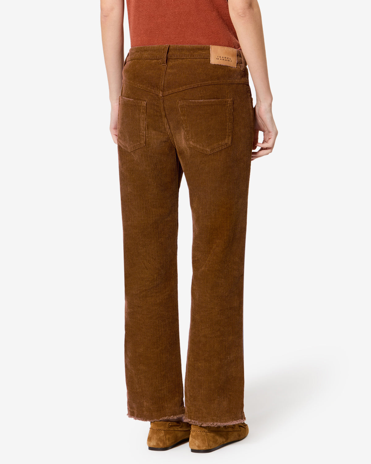 Isabel Marant Ruthie pantalon velours caramel droit 7/8
