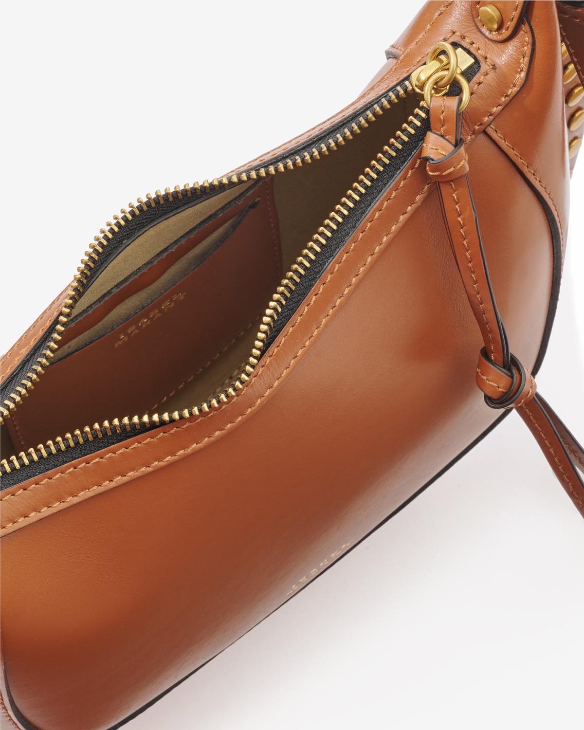 Isabel Marant Oskan Moon sac cuir cognac clouté