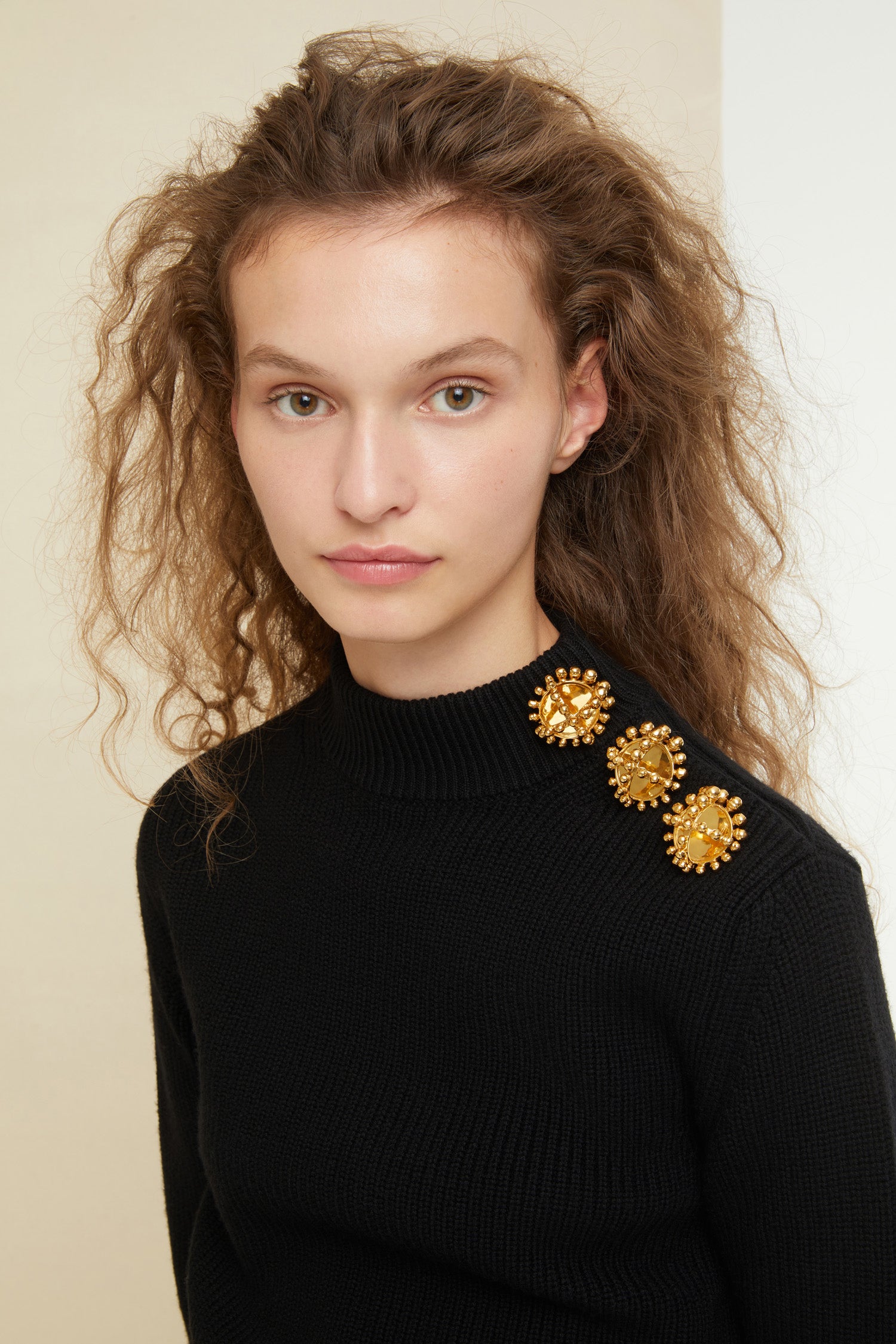 Patou KN048 pull marinière laine noire