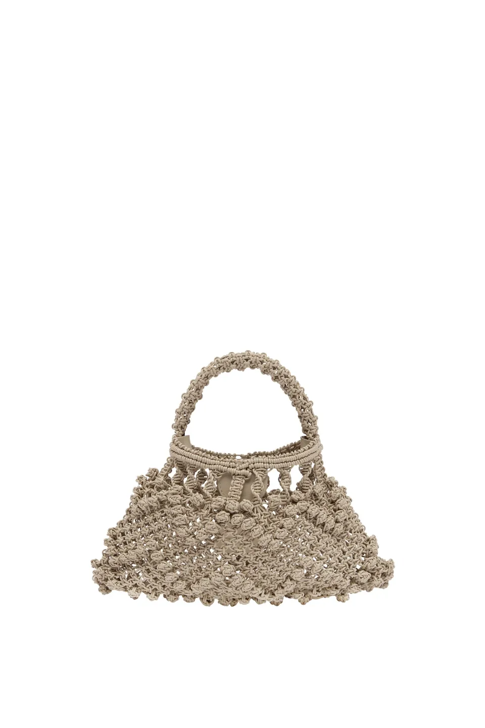 Alemäis Accessories Leather Macramé Micro Crescent sac cuir OS