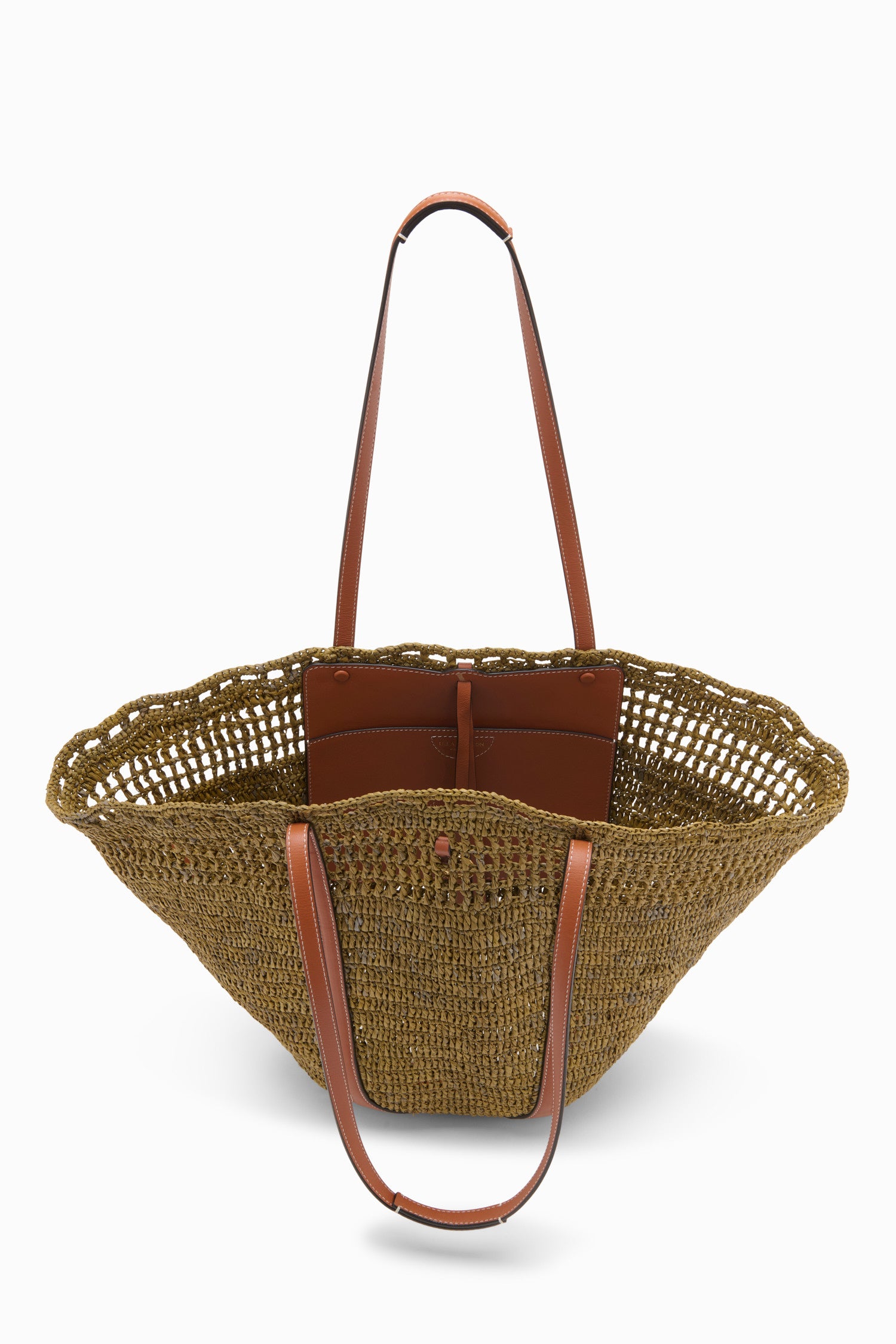 Ulla Johnson Marina PF261197 sac cabas raphia Olive