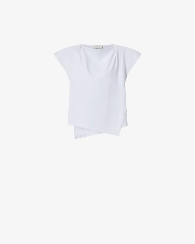 Isabel Marant Sebani t-shirt blanc coton asymétrique