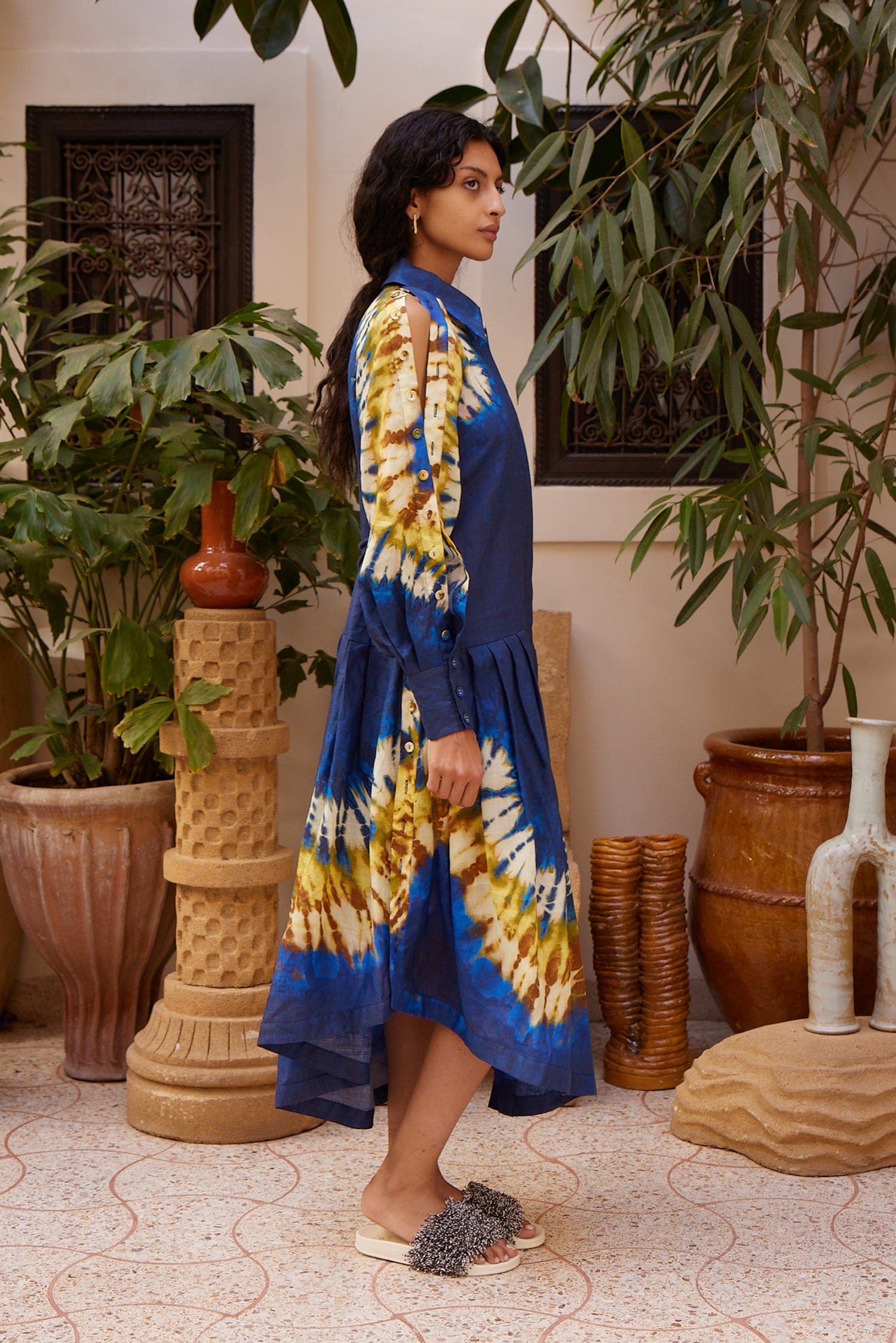 Alemais Martine Shirtdress robe chemise midi ramie