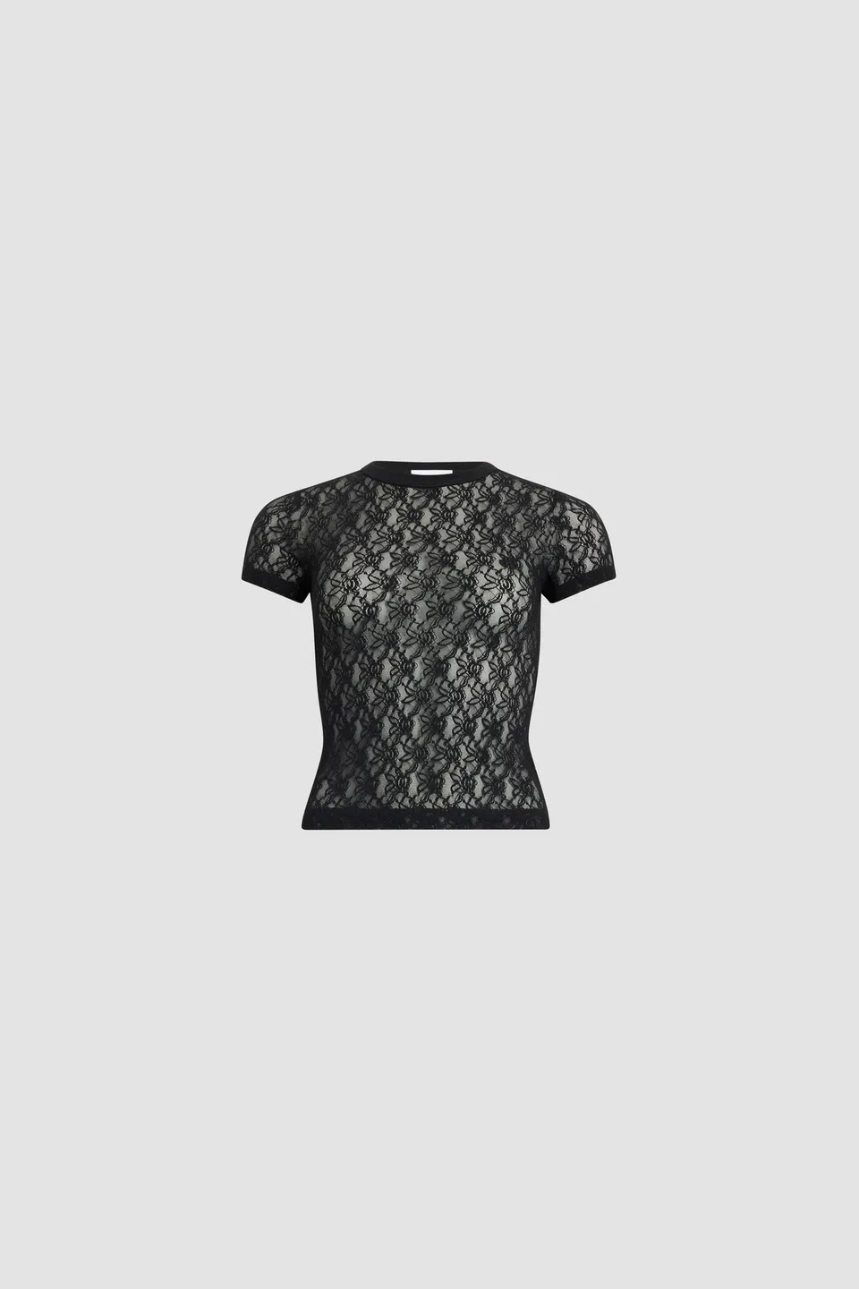 Patou JE238 t-shirt dentelle noire polyamide femme Noir
