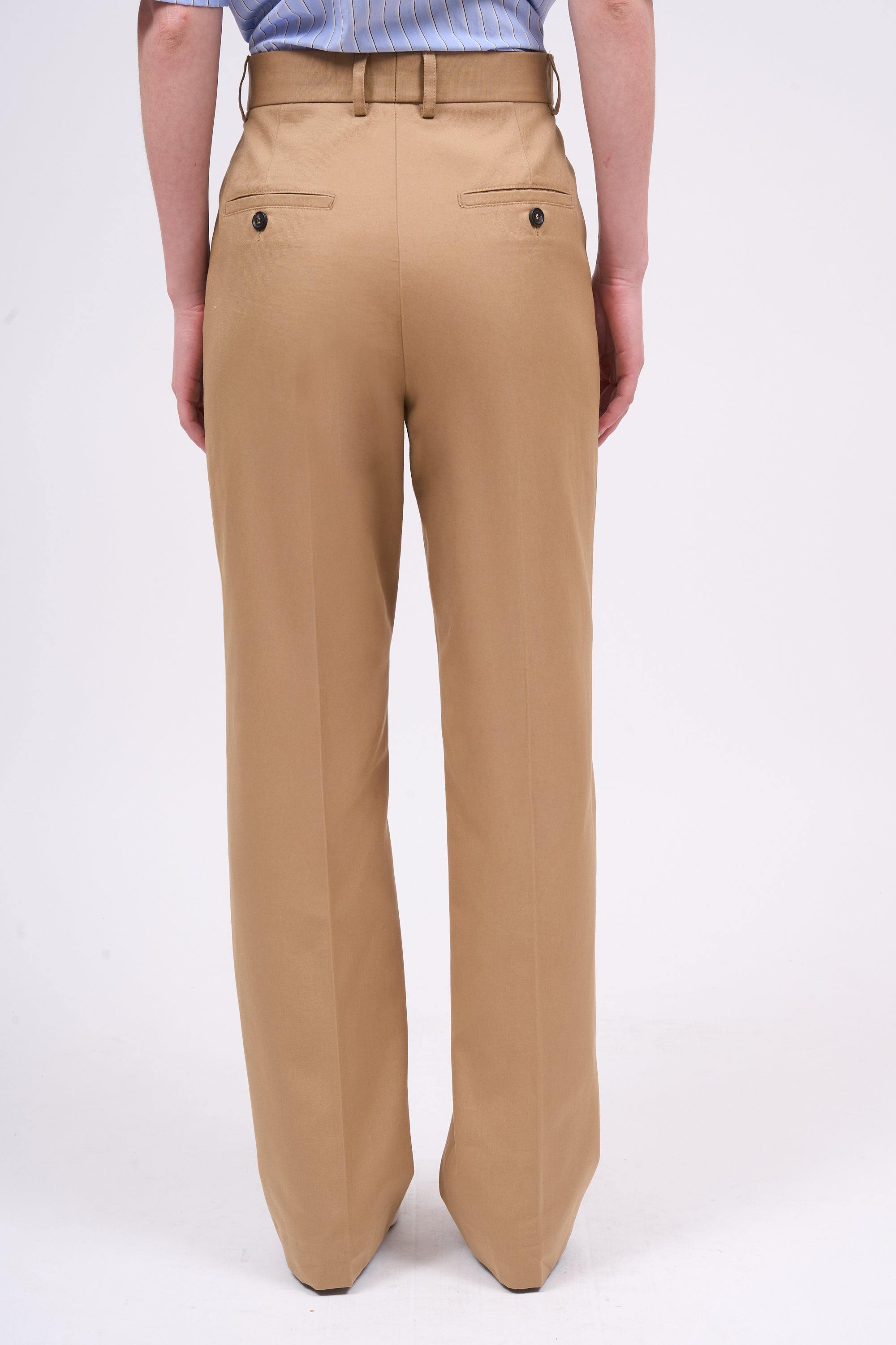 Paul & Joe Constantin pantalon droit coton camel 38