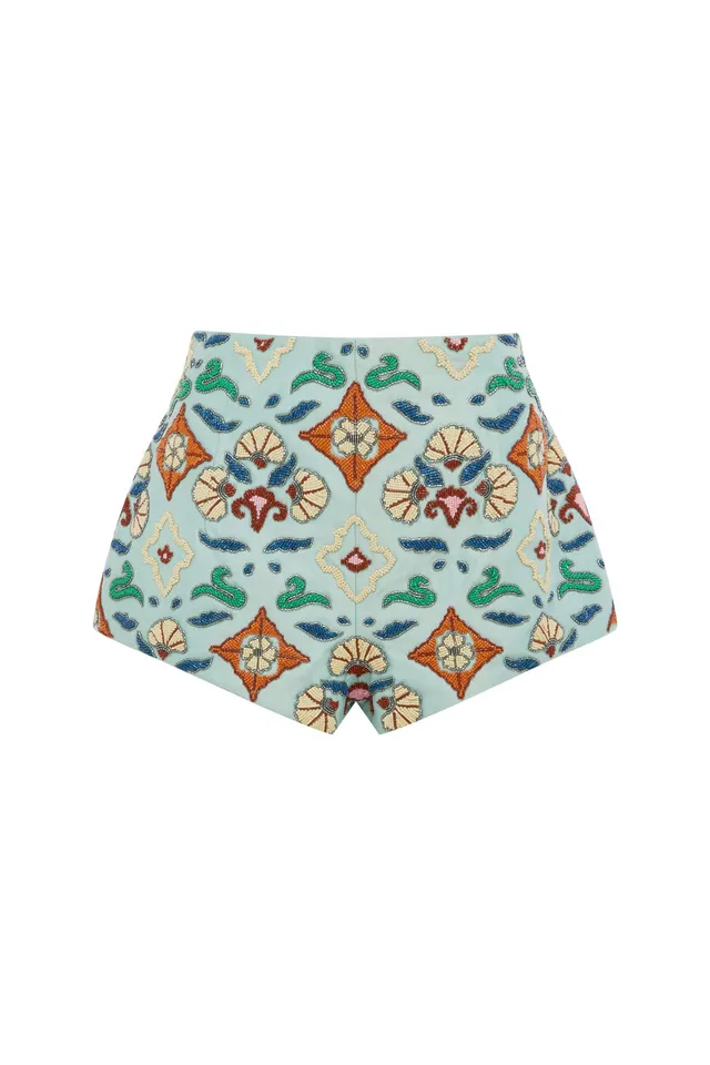 Alemäis Oasira short corset brodé taille haute