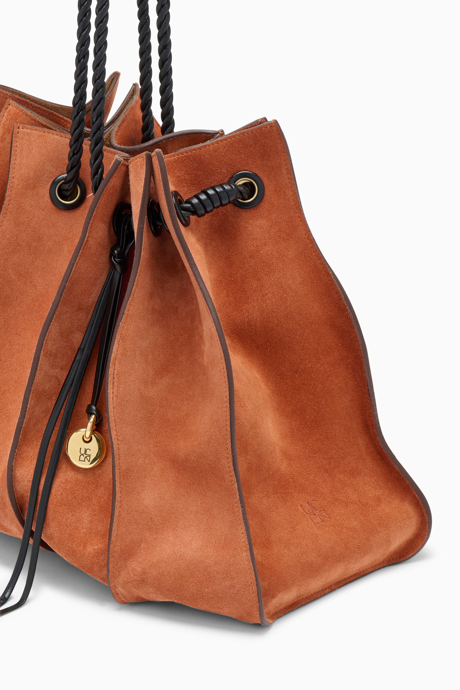 Ulla Johnson Adria tote cuir Sierra suède marron OS