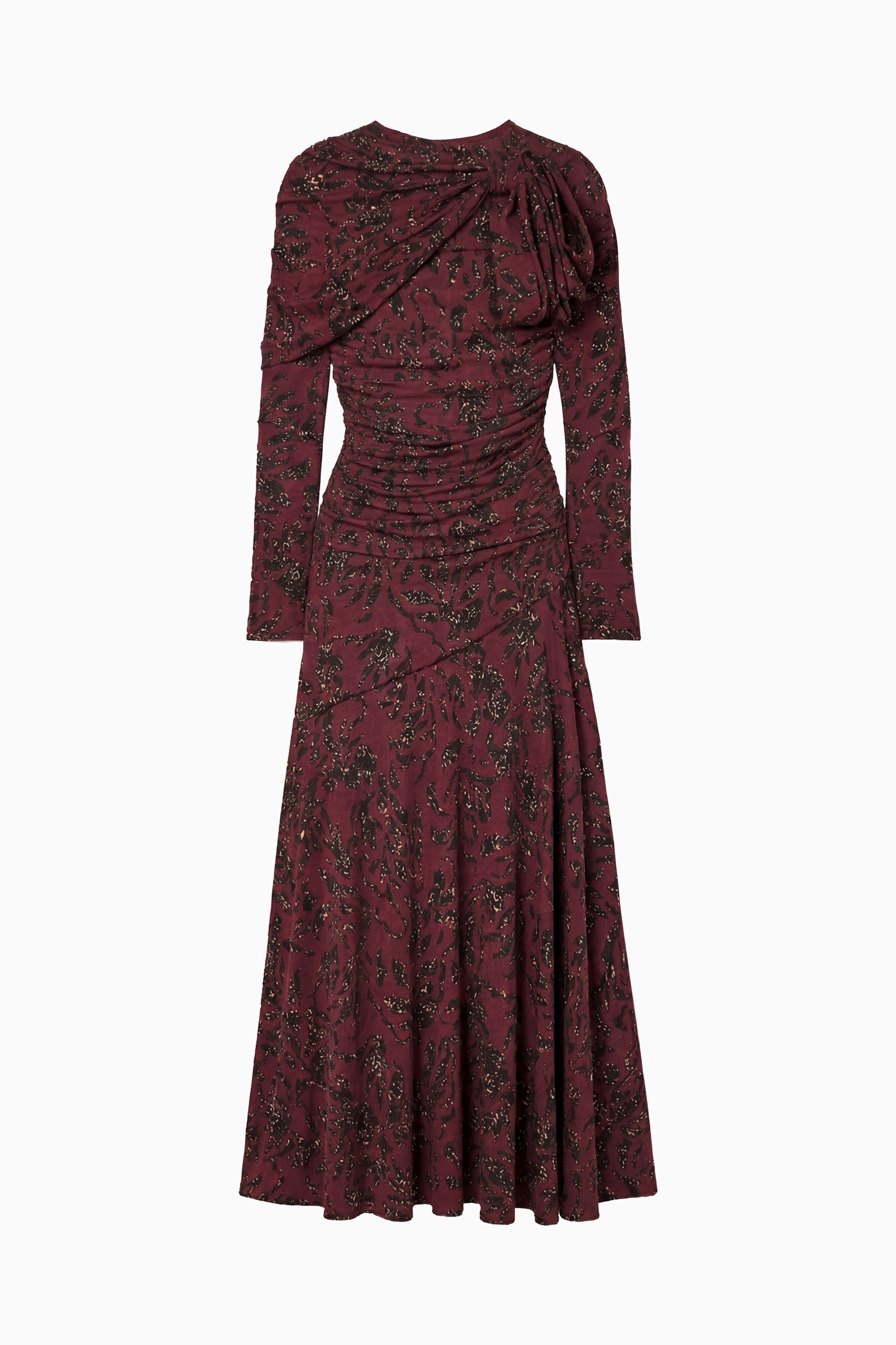 Ulla Johnson Neema FA260808 haut jersey claret floral drapé