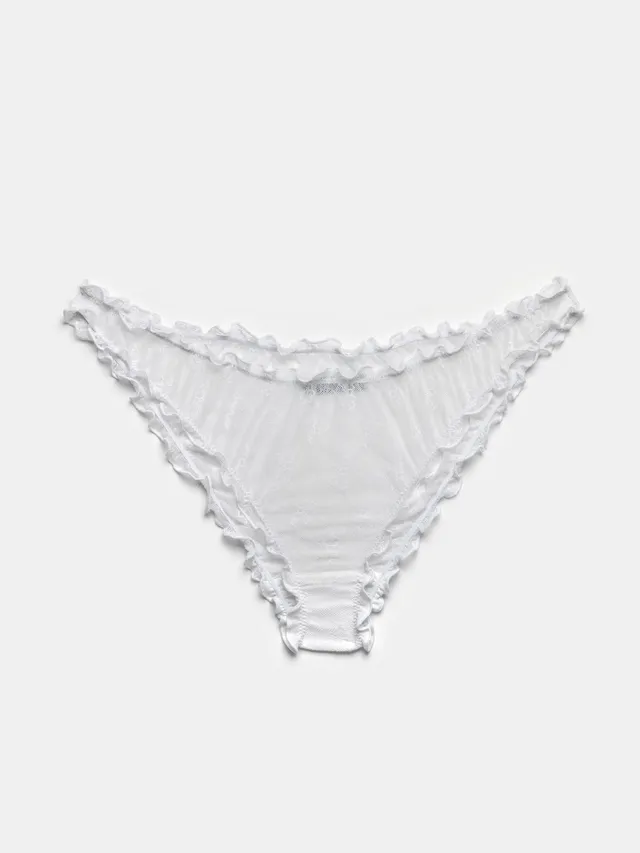 Ester Manas Mini Bow culotte dentelle blanche volants