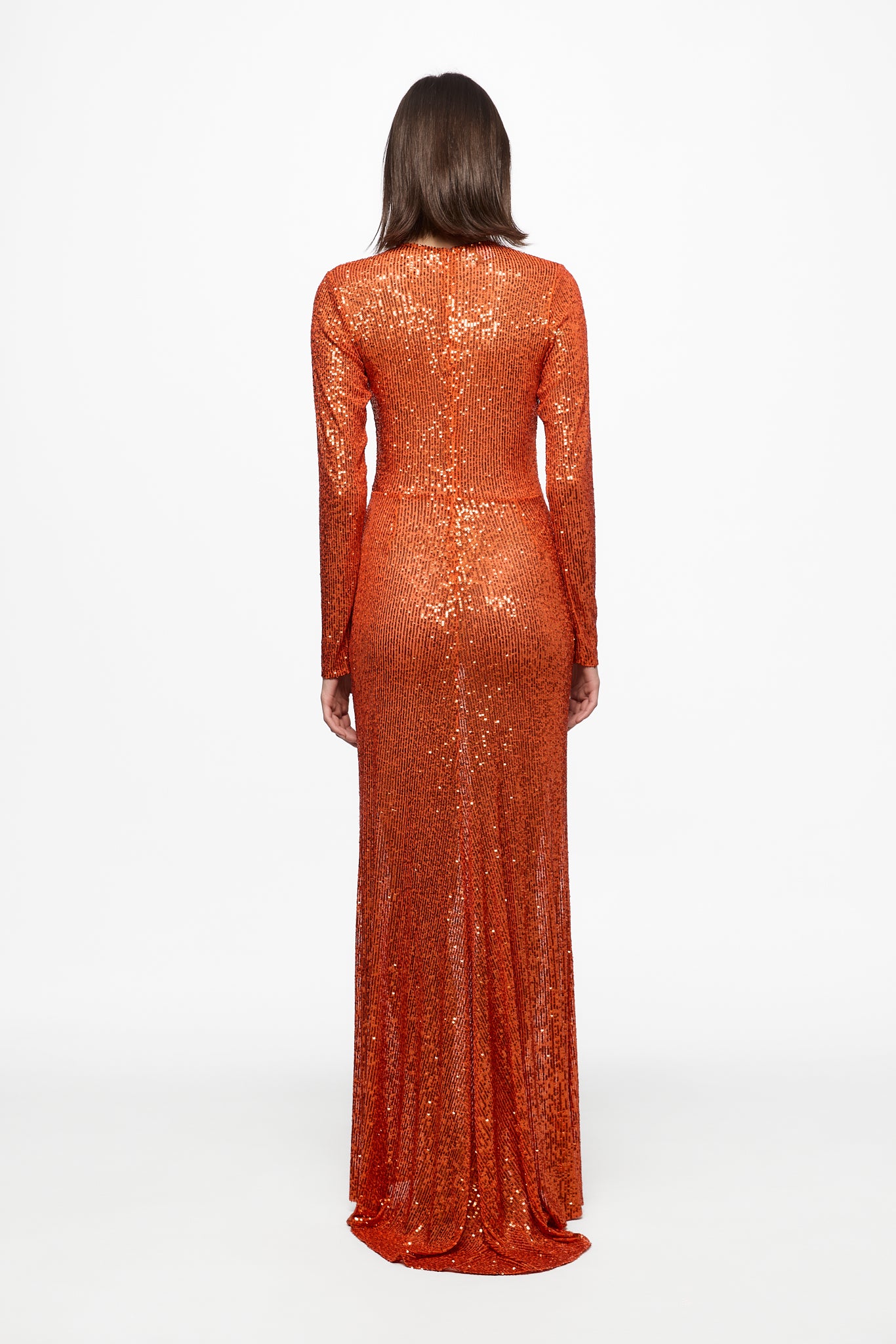ATU Body Couture Sequined Orange robe maxi orange S