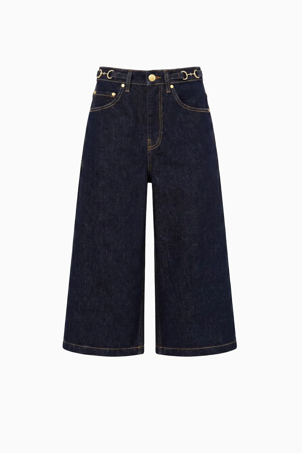 Ulla Johnson Rowan UJ9904091 jean culotte Tigris coton bleu