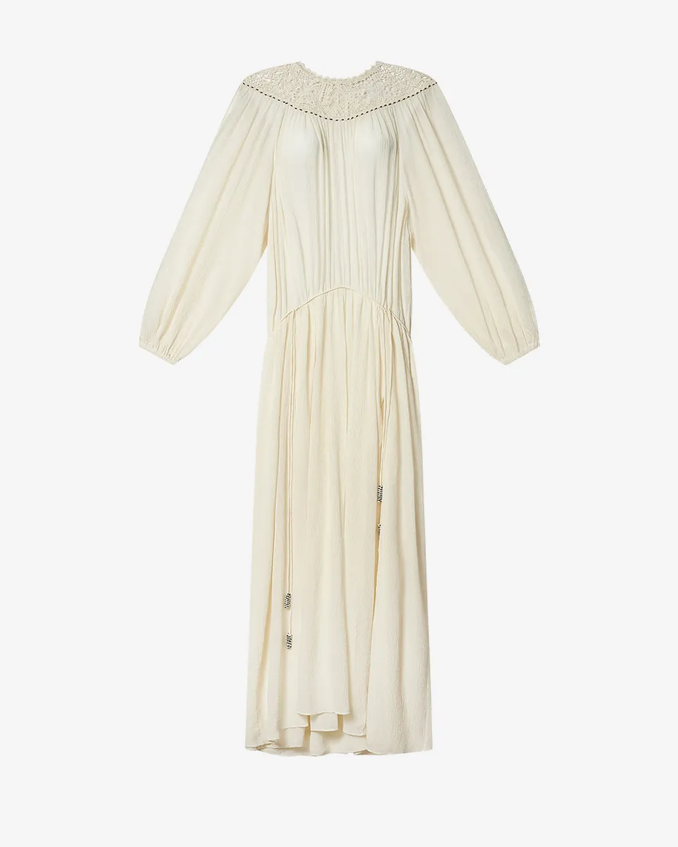 Isabel Marant Nydia robe écru soie longue