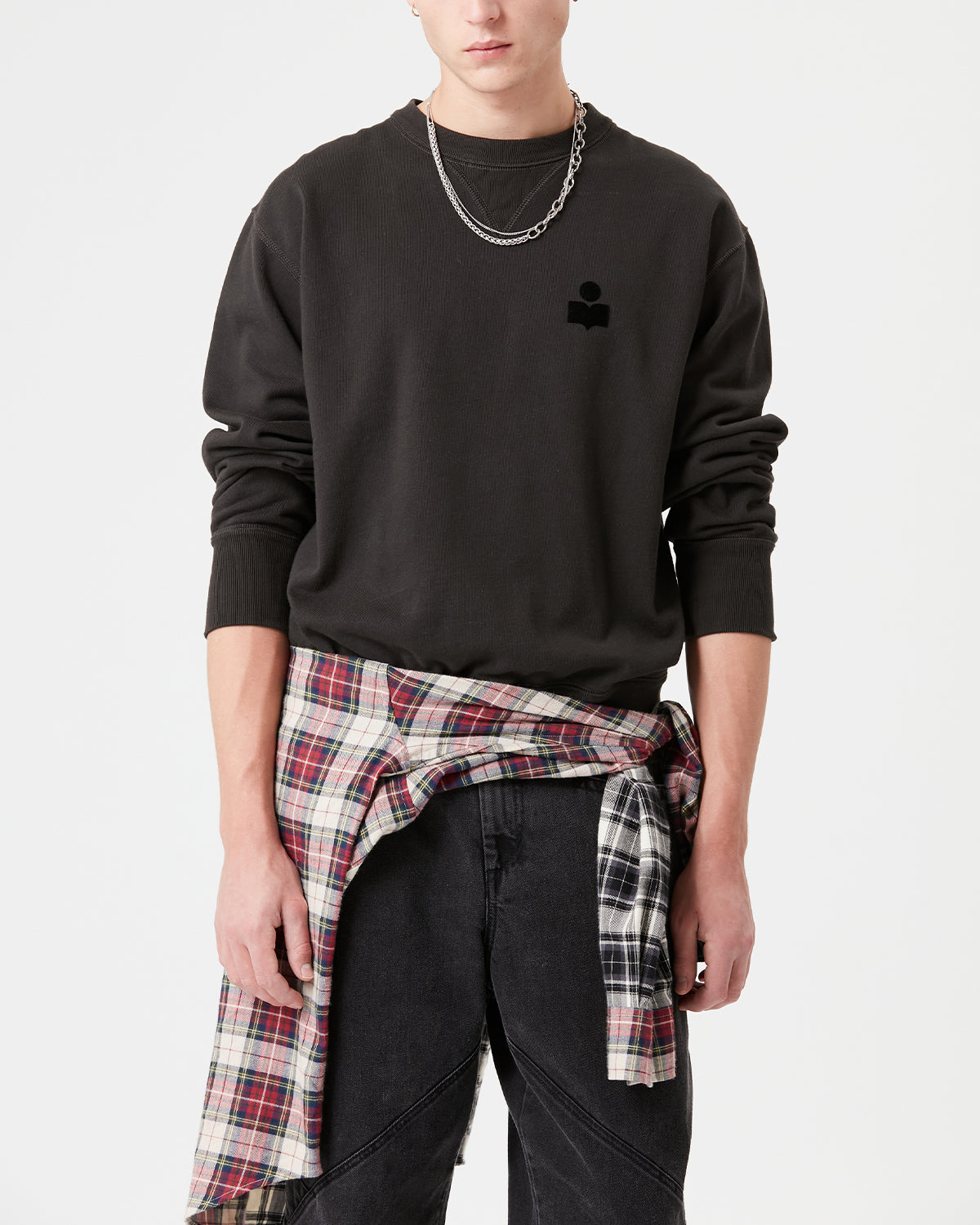 Isabel Marant Mike sweatshirt coton noir délavé
