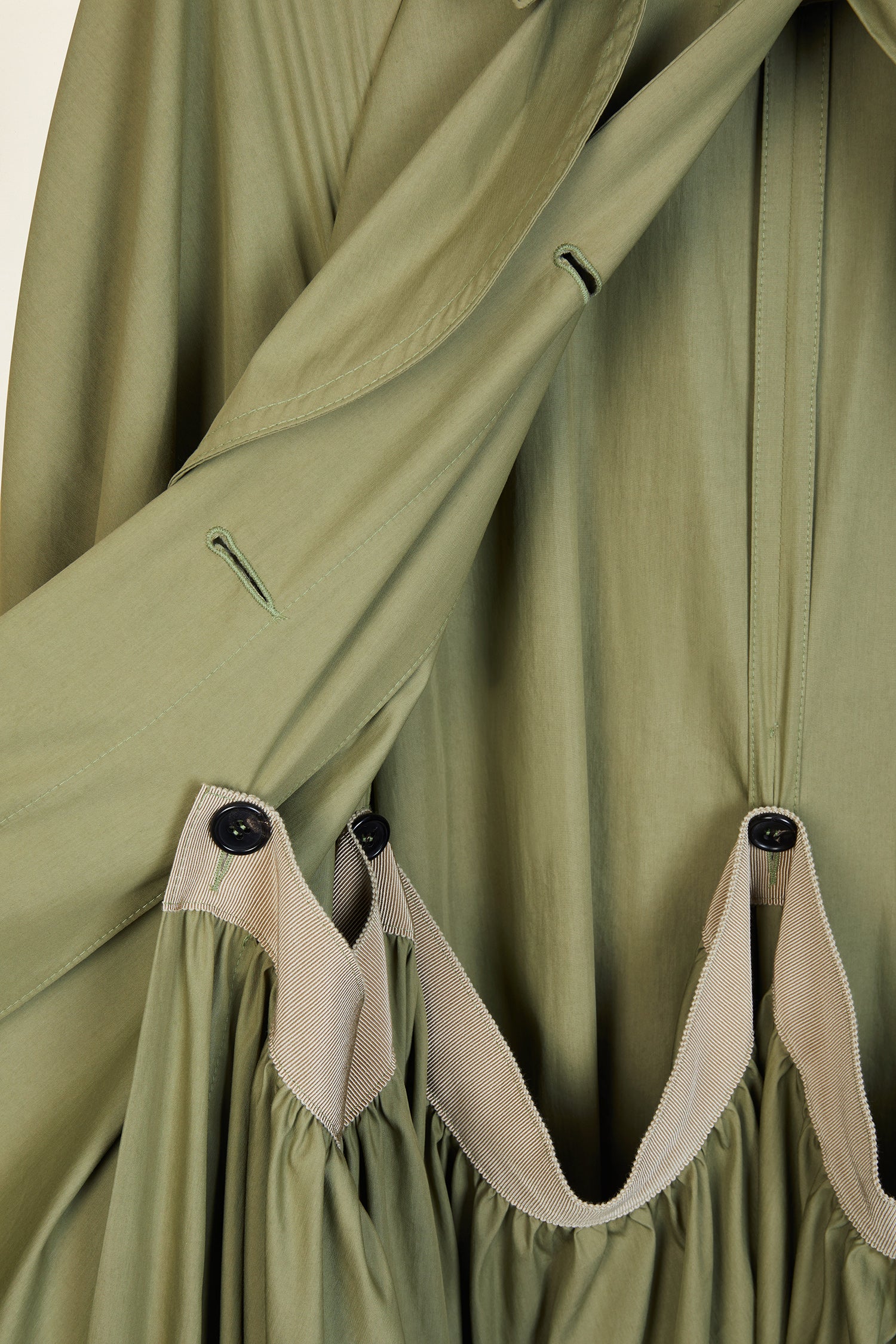 Patou OU005 trench gabardine coton kaki 34-44