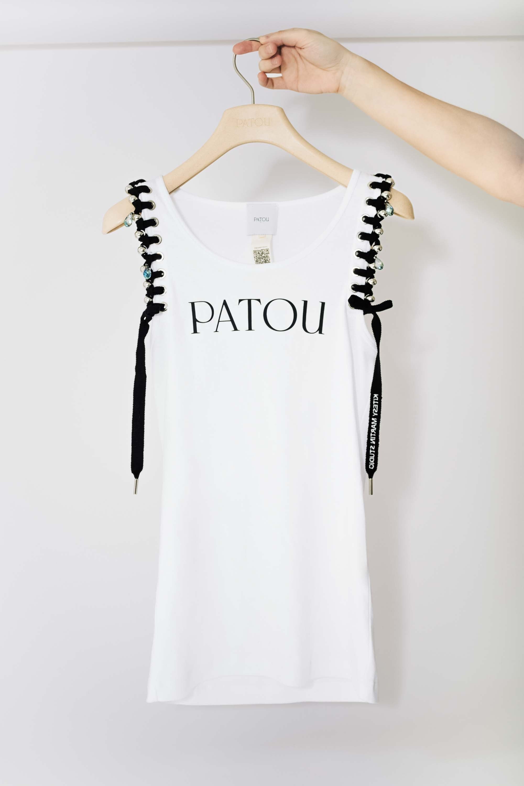 Patou SP051 Débardeur Coton Bio Noir Upcycling Tank