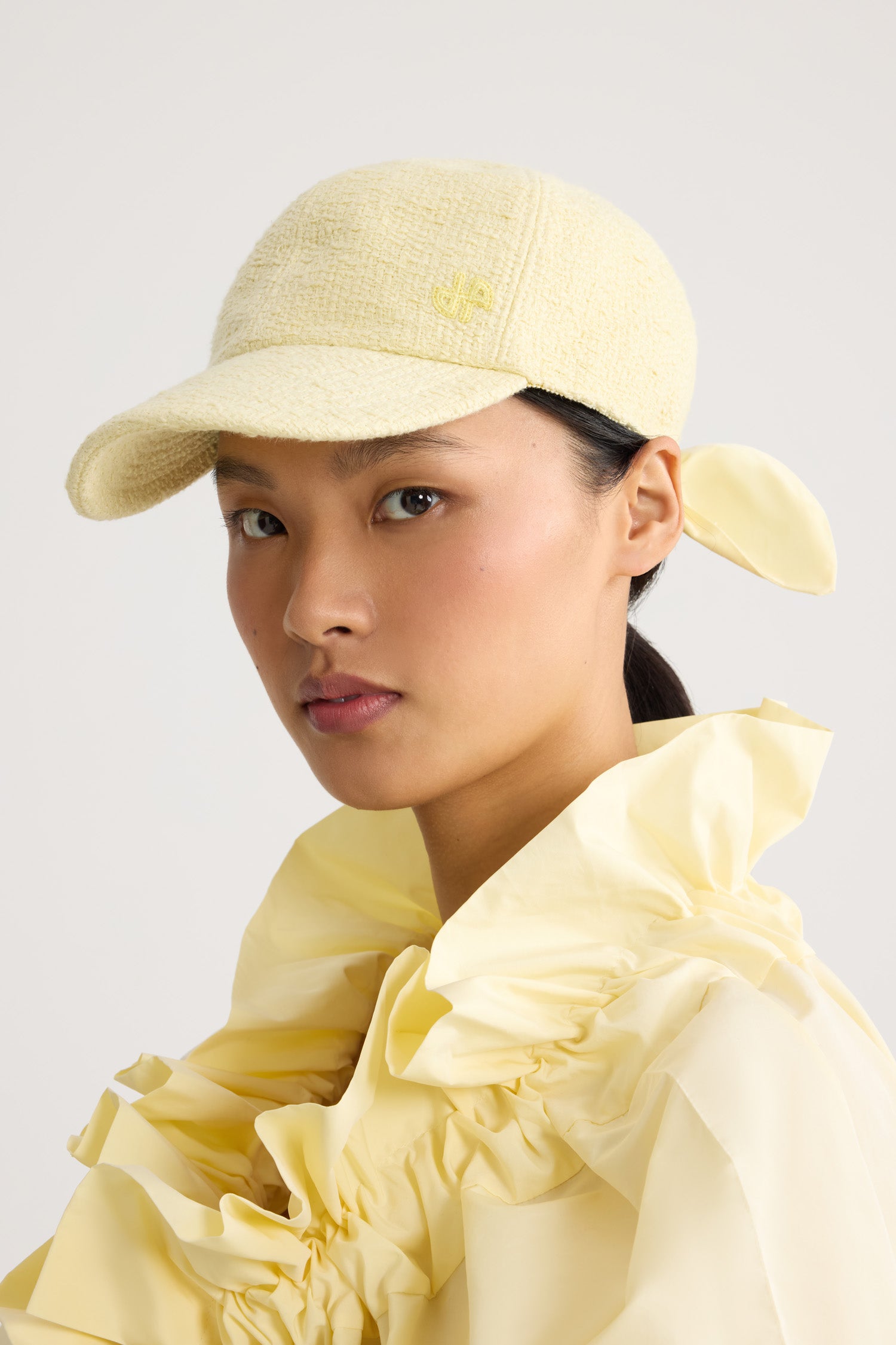 Patou AC111 casquette Limelight jaune coton nœud dos S M L