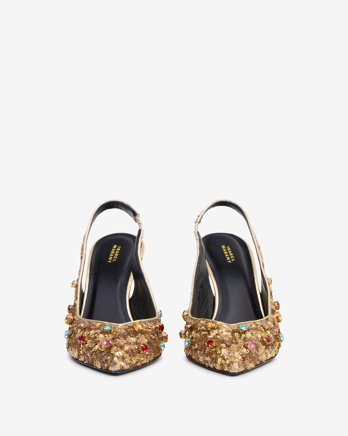 Isabel Marant Pafya escarpins clair doré sequins talon 9 cm