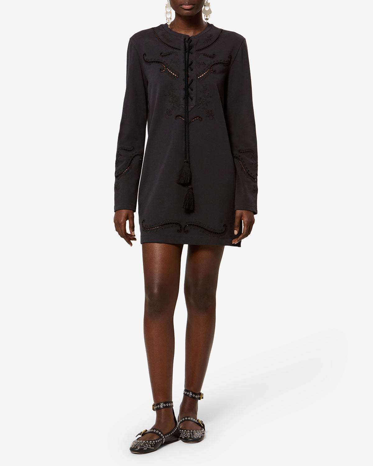 Isabel Marant Elka robe noir délavé jersey coton