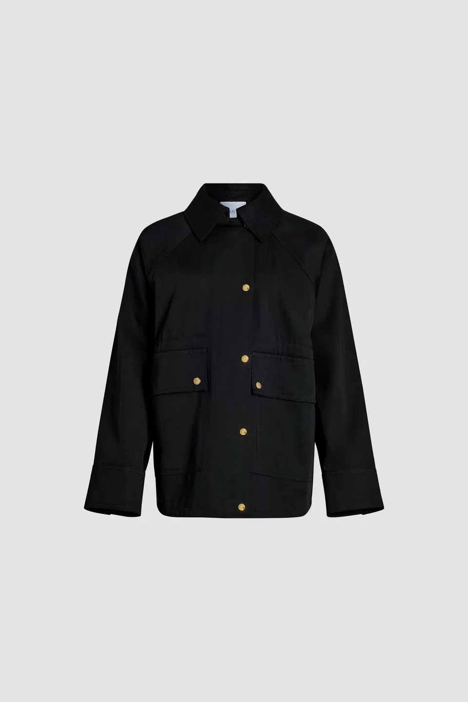 Patou OU030 parka coton bio noir coupe ample oversize